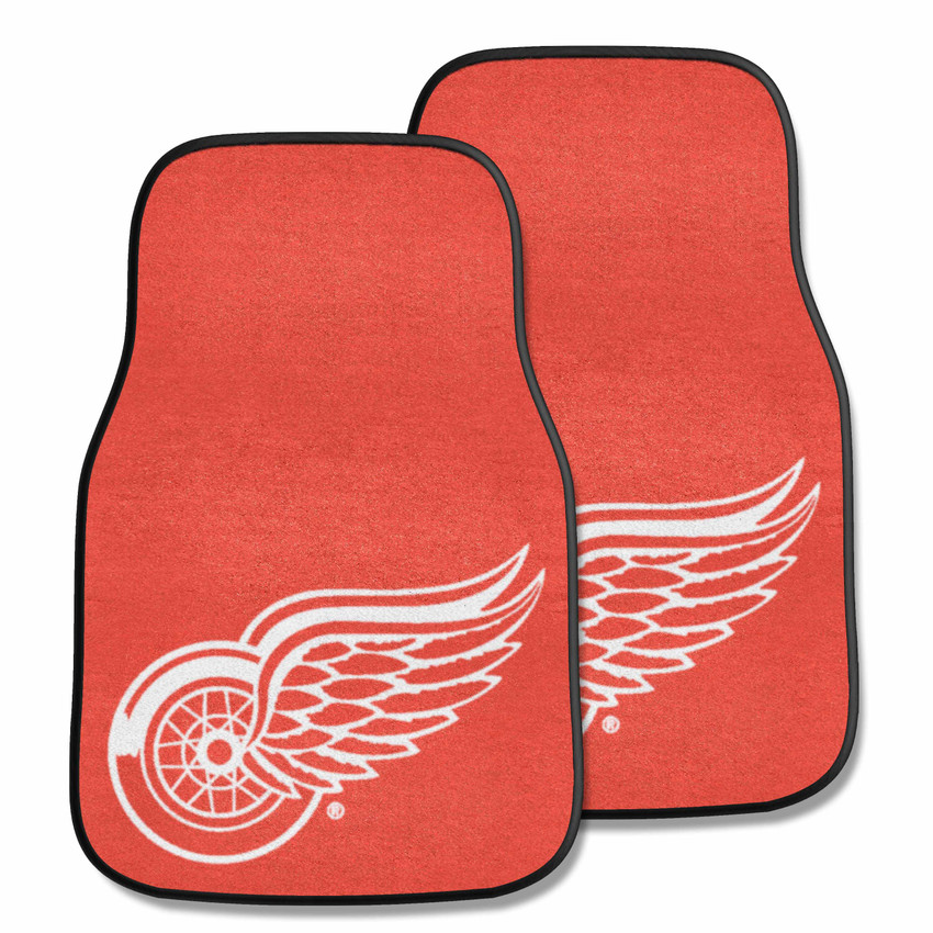 Detroit Red Wings Front Carpet Car Mat Set - 2 Pieces Red Wing Primary Logo
