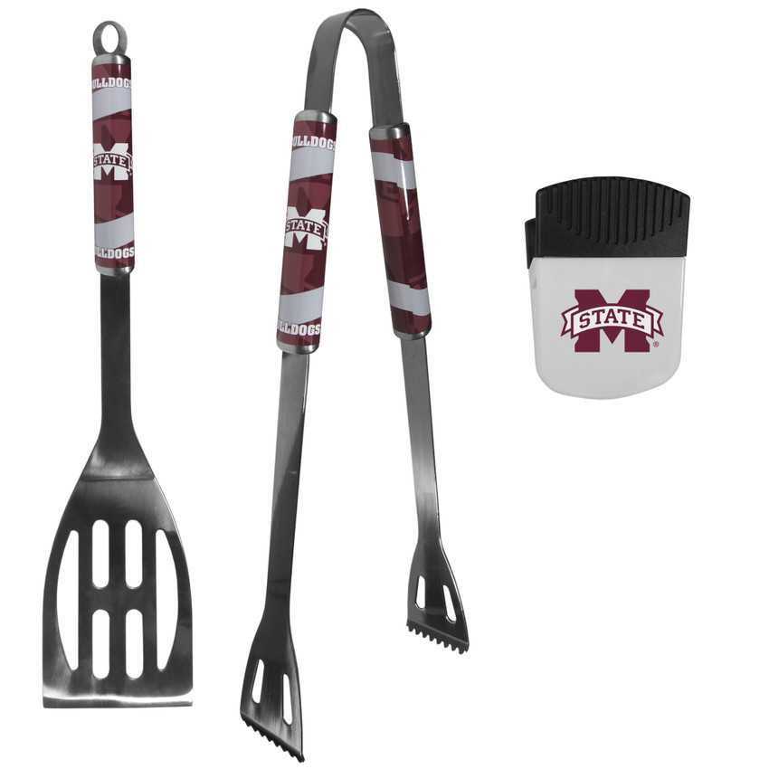 Mississippi St. Bulldogs 2 pc BBQ Set and Chip Clip