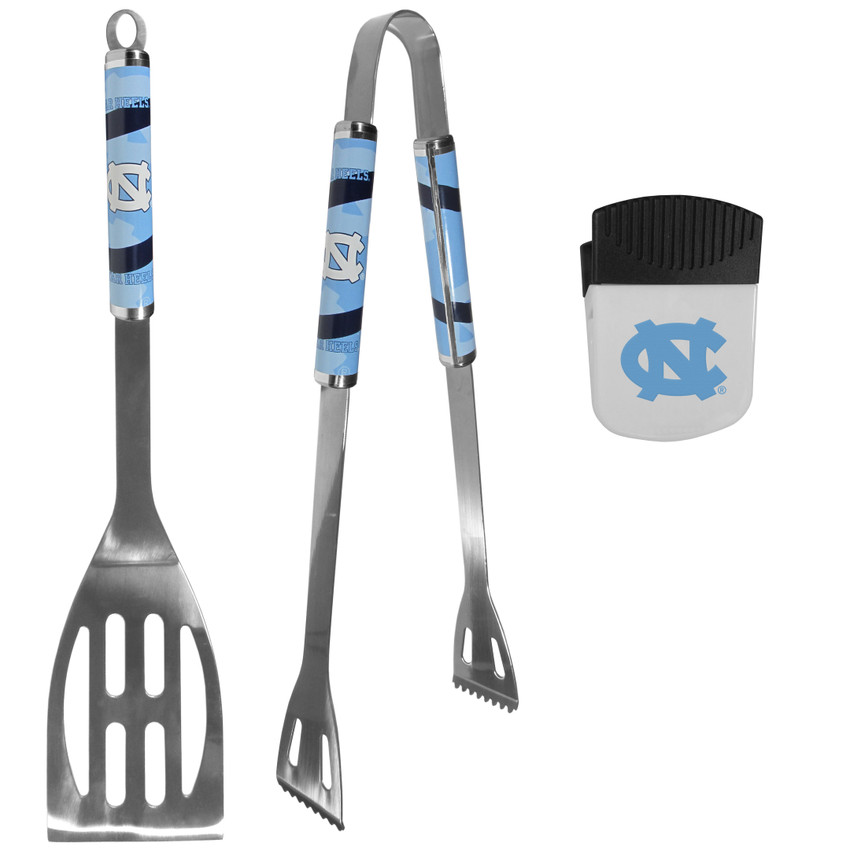 N. Carolina Tar Heels 2 pc BBQ Set and Chip Clip