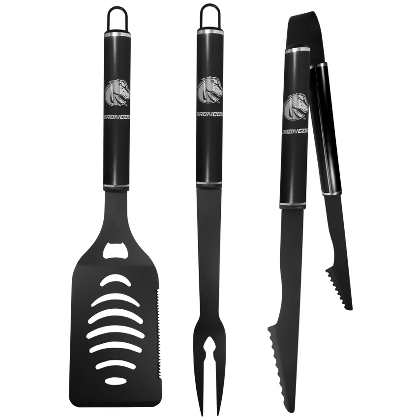 Boise St. Broncos 3 pc Monochromatic BBQ Set