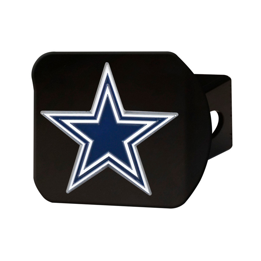 Dallas Cowboys Black Metal Hitch Cover - 3D Color Emblem Star Primary Logo