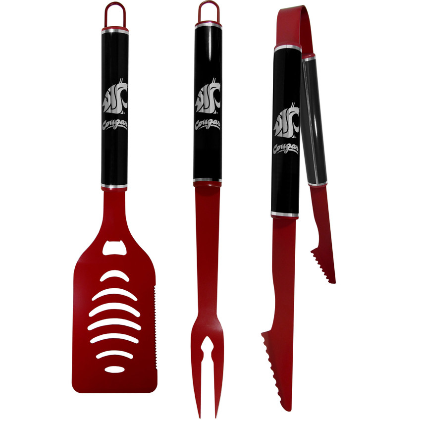 Washington St. Cougars 3 pc Color and Black BBQ Set