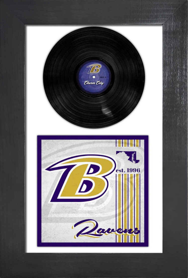Baltimore Ravens 3 Piece Classic Album & Vinyl In Frame