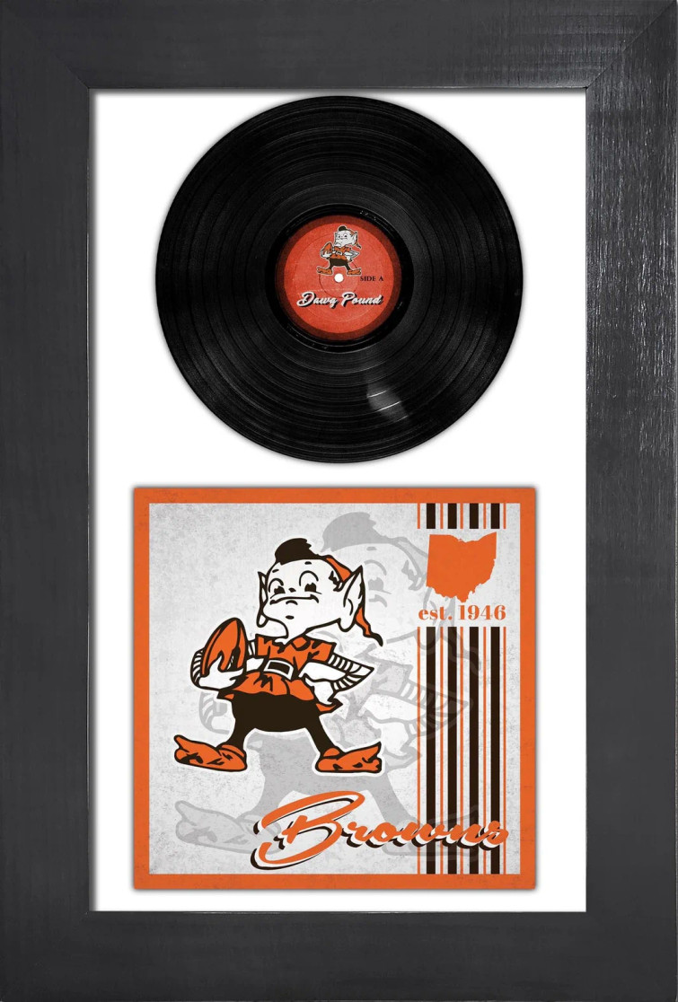 Cleveland Browns 3 Piece Classic Album & Vinyl In Frame