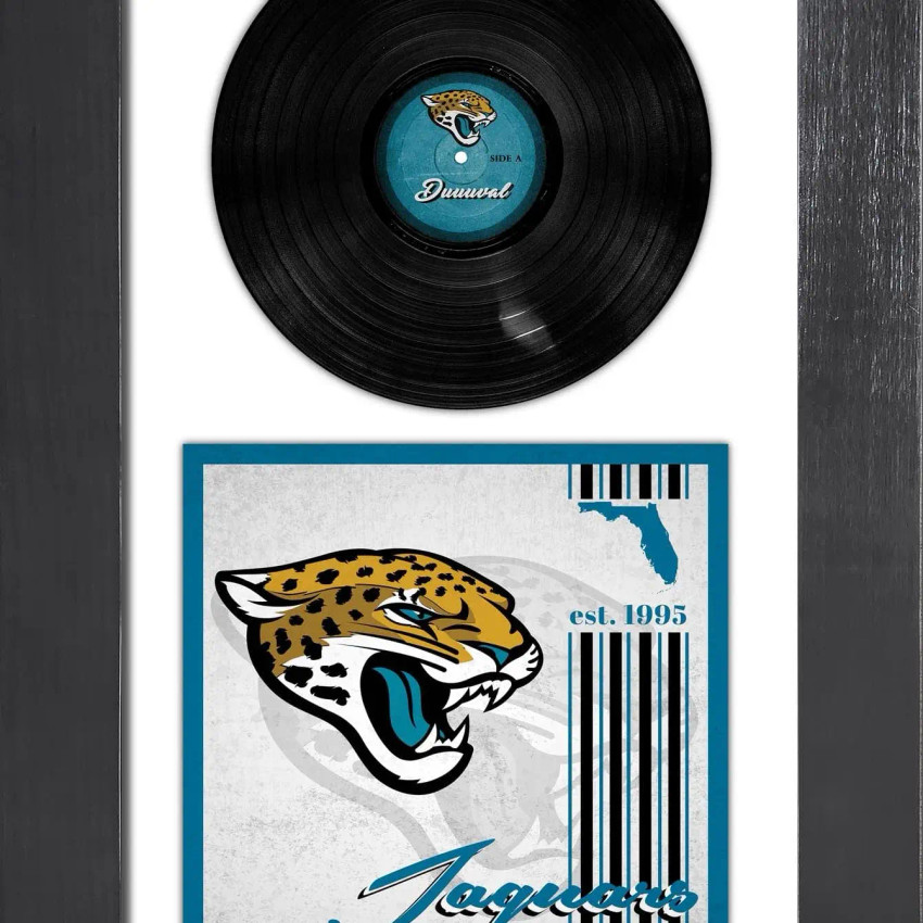 Jacksonville Jaguars 3 Piece Classic Album & Vinyl In Frame