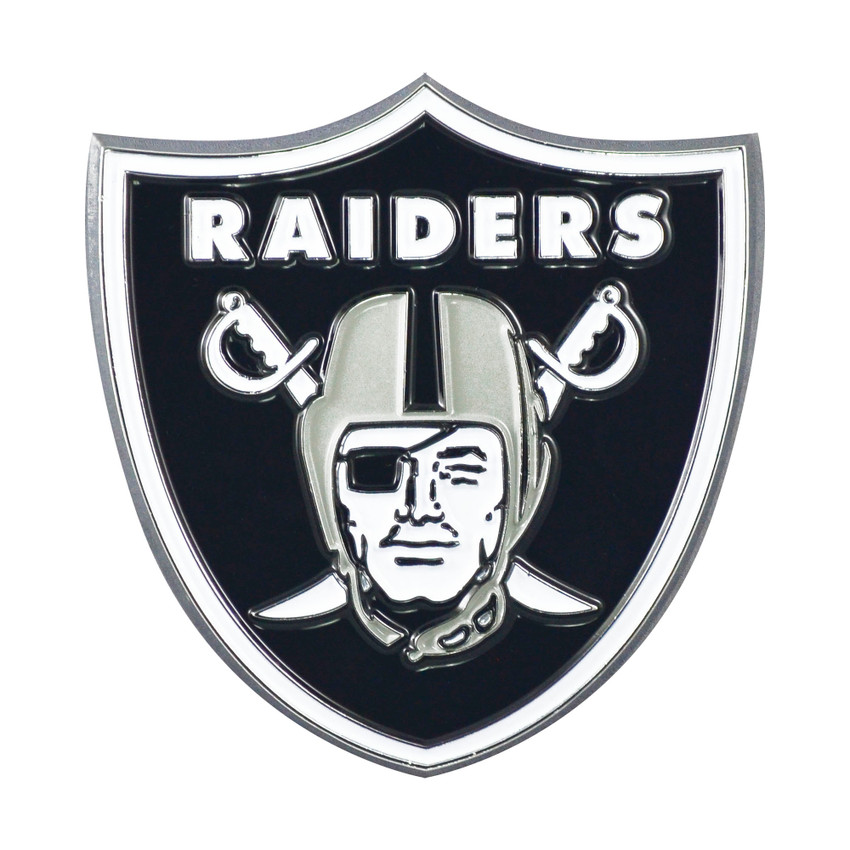 Las Vegas Raiders 3D Color Metal Emblem Raider Shield Primary Logo