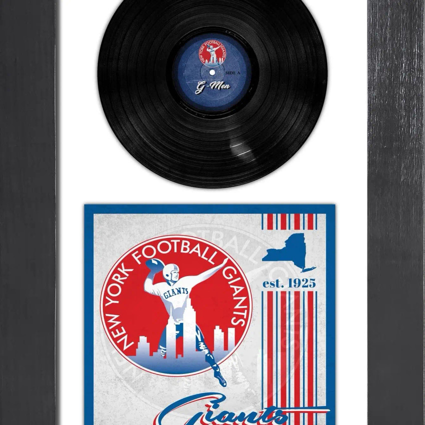 New York Giants 3 Piece Classic Album & Vinyl In Frame