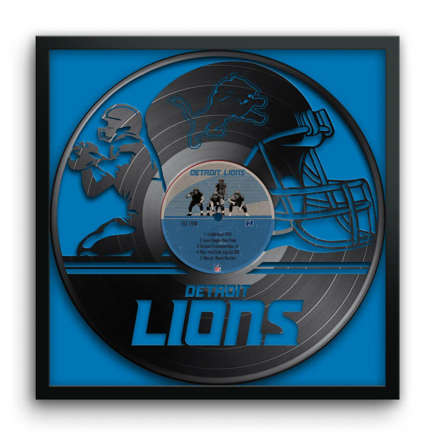 Detroit Lions Vinyl Record Print