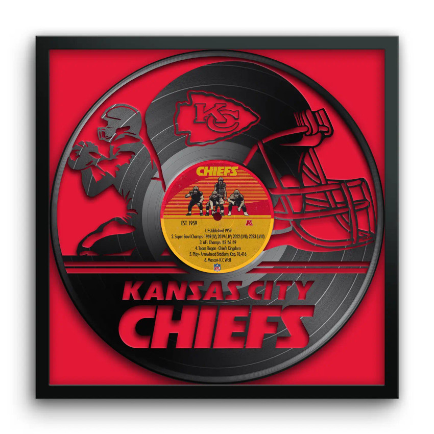 Kansas City Chiefs Vinyl Record Print