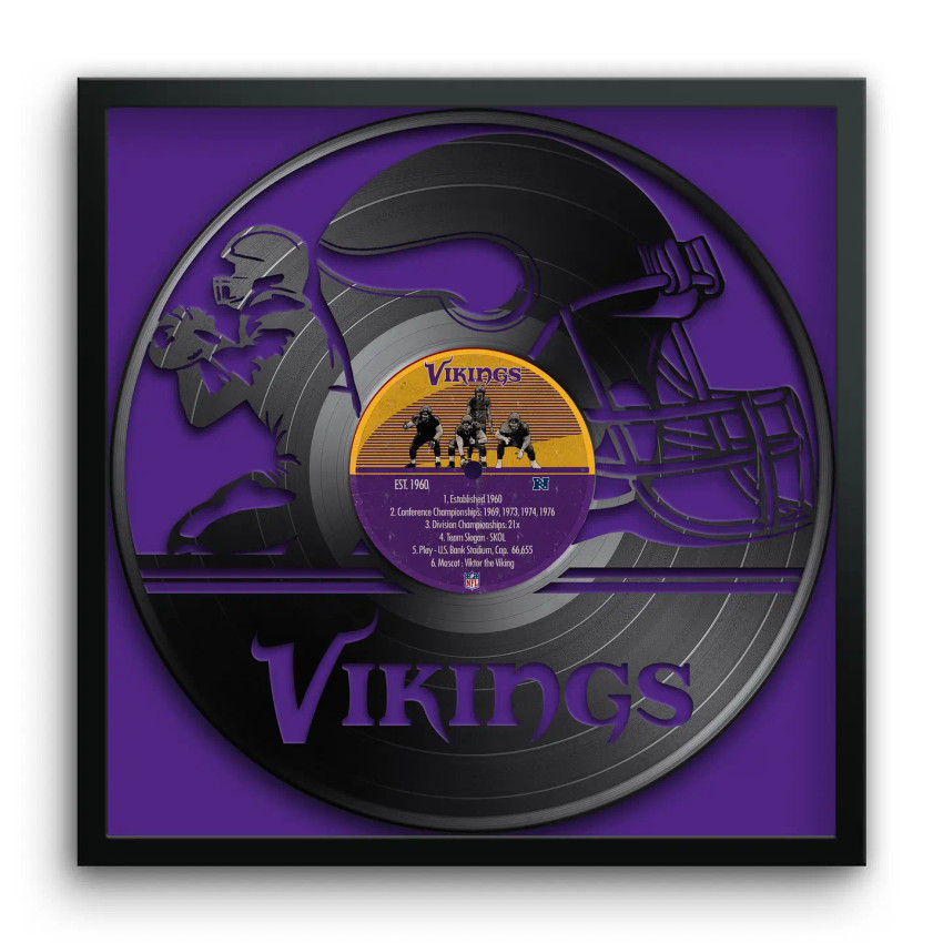Minnesota Vikings Vinyl Record Print