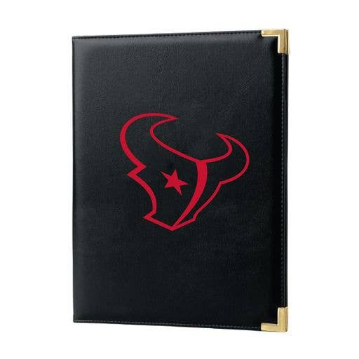Houston Texans Black Padfolio Portfolio Organizer Business Folder Fan Gear