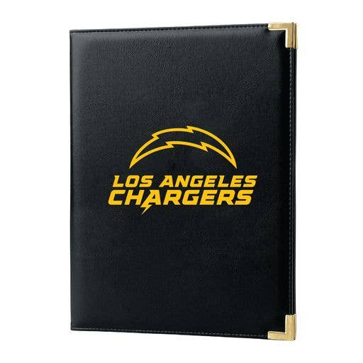 Los Angeles Chargers Black Padfolio Portfolio Organizer Business Folder Fan Gear