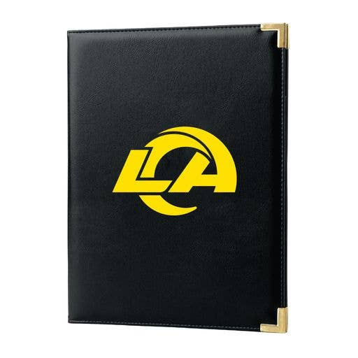 Los Angeles Rams Black Padfolio Portfolio Organizer Business Folder Fan Gear