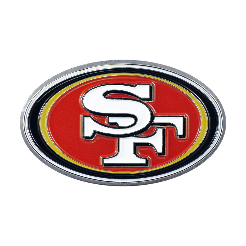San Francisco 49ers 3D Color Metal Emblem Oval SF Primary Logo