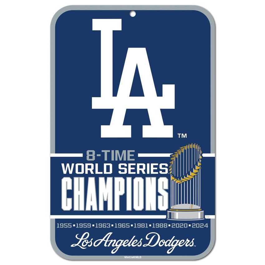Los Angeles Dodgers 11" x 17" World Series Champions Plastic Sign