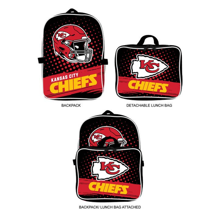 Kansas City Chiefs Backpack Lunchbox Set
