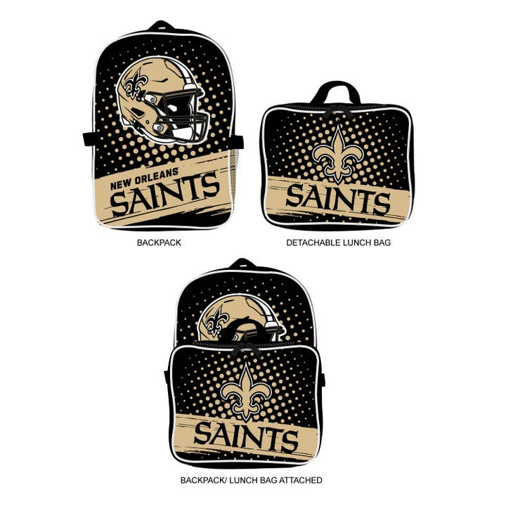 New Orleans Saints Backpack Lunchbox Set