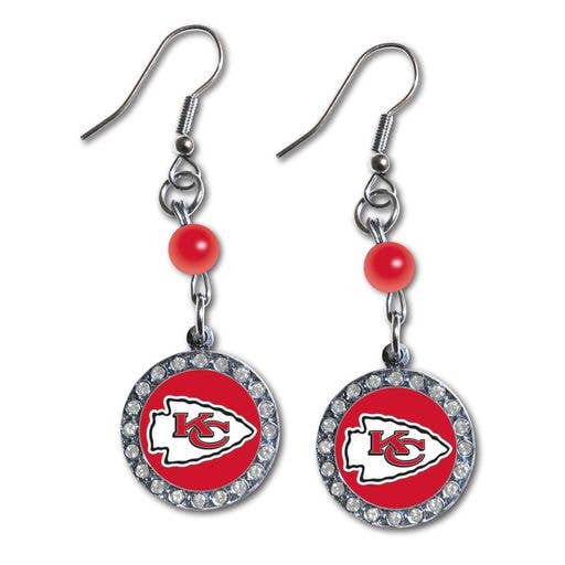 Kansas City ChiefsRhinestone Dangle Earrings
