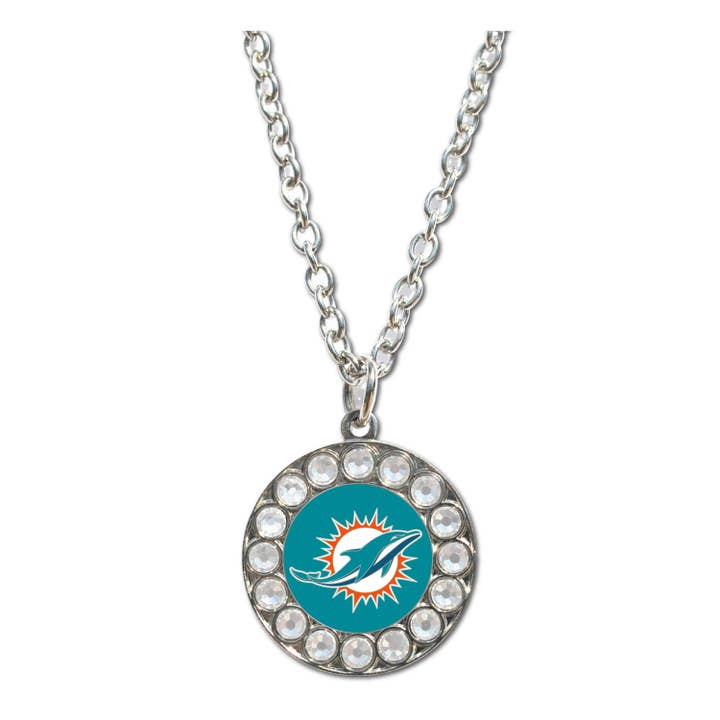 Miami Dolphins Rhinestone Necklace