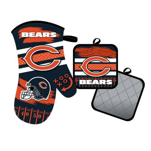 Chicago Bears Oven Mitt and Pot Holder Kitchen Heat Resistant