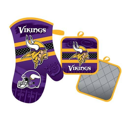 Minnesota Vikings Oven Mitt and Pot Holder Kitchen Heat Resistant