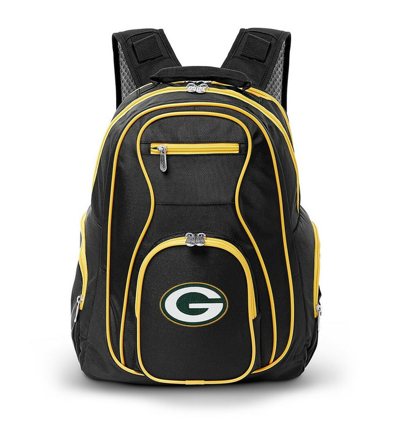 Green Bay Packers 19" Premium Laptop Backpack with Colored Trim