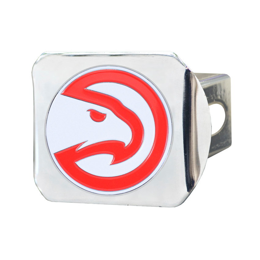 Atlanta Hawks Hitch Cover - 3D Color Emblem Circle Hawk Head Primary Logo