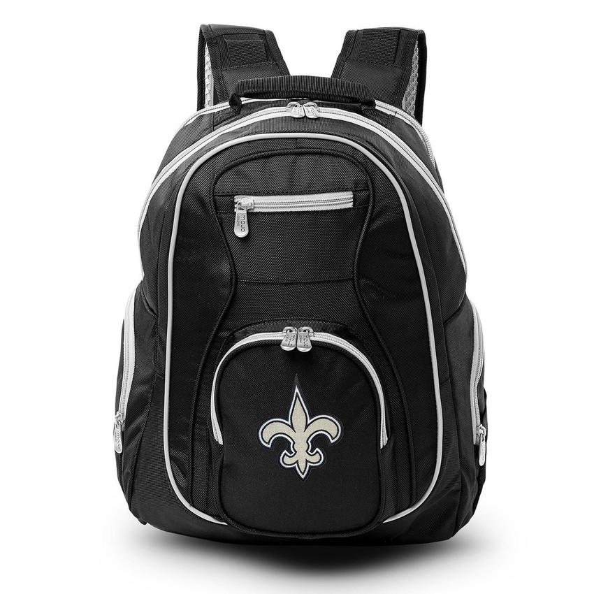 New Orleans Saints 19" Premium Laptop Backpack with Colored Trim