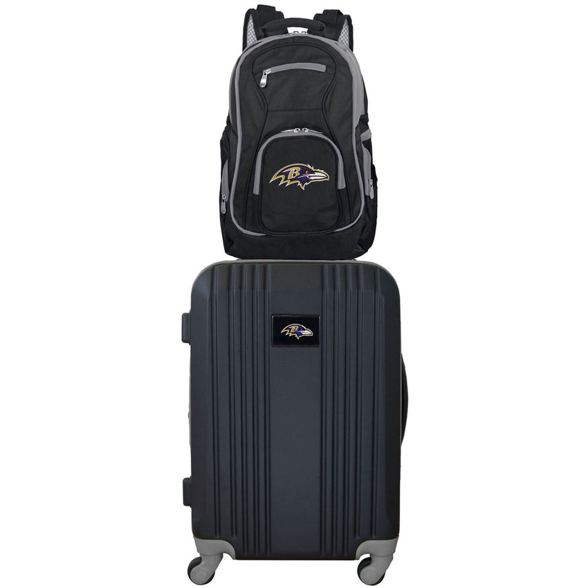 Baltimore Ravens Premium 2 Piece Backpack & Carry-On Set