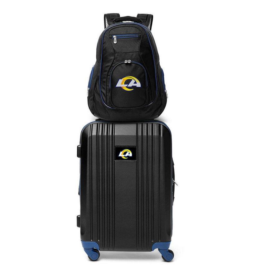 Los Angeles Rams Premium 2 Piece Backpack & Carry-On Set