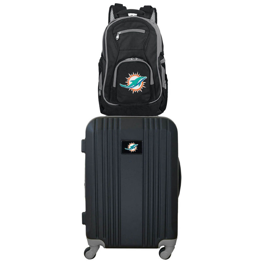 Miami Dolphins Premium 2 Piece Backpack & Carry-On Set