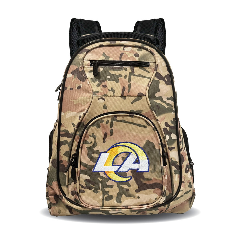 Los Angeles Rams 19" Premium Camo Laptop Backpack