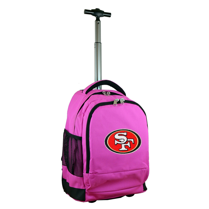 San Francisco 49ers 19" Premium Wheeled Backpack - Pink