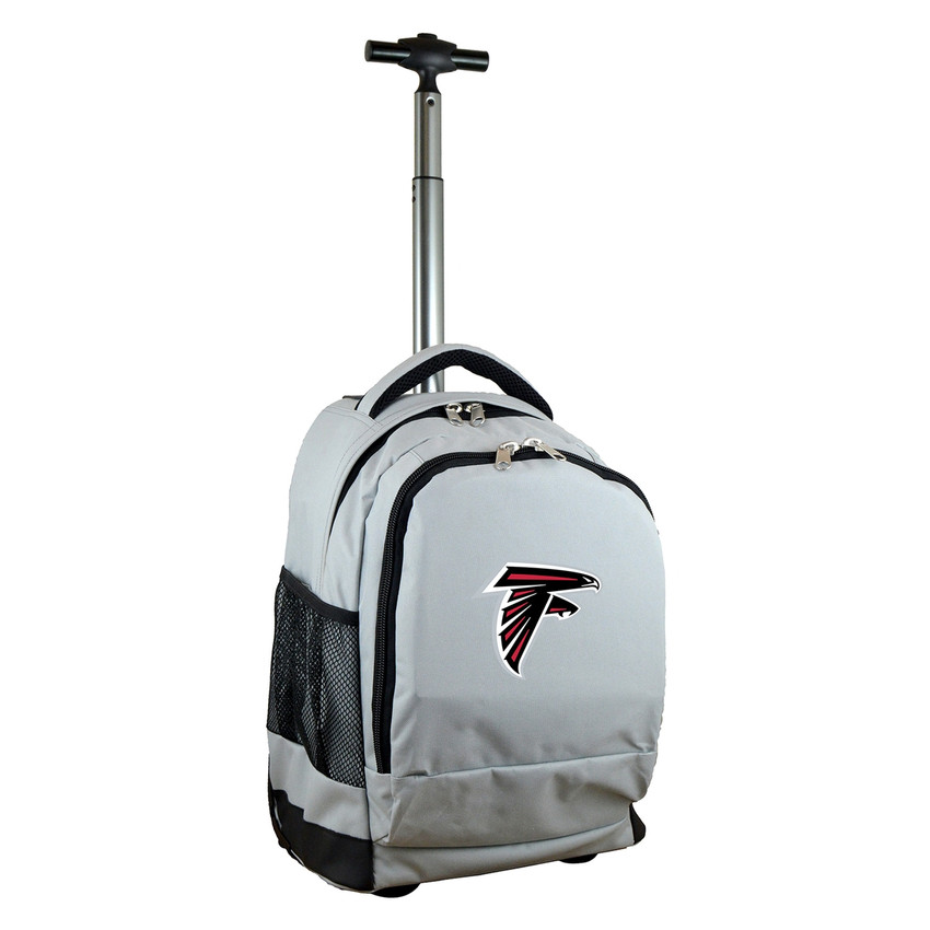 Atlanta Falcons 19" Premium Wheeled Backpack - Silver