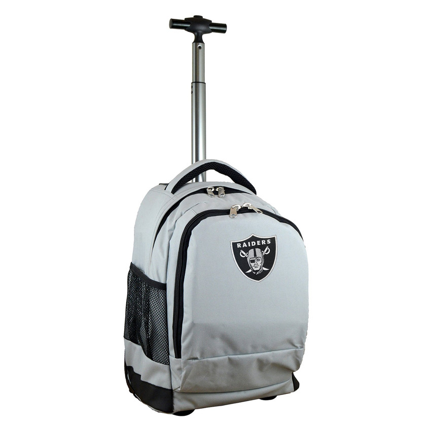 Las Vegas Raiders 19" Premium Wheeled Backpack - Silver