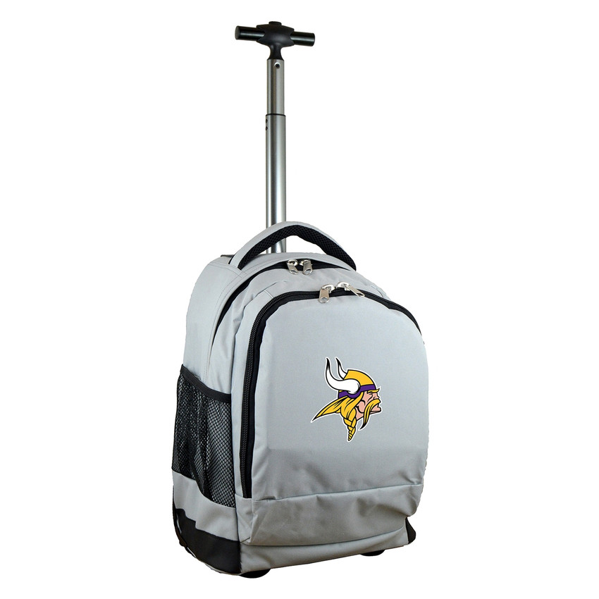 Minnesota Vikings 19" Premium Wheeled Backpack - Silver