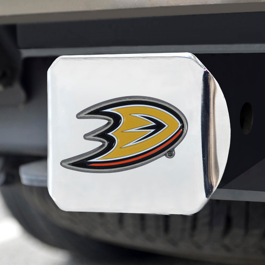 NHL - Anaheim Ducks Color Hitch Cover - Chrome 3.4"x4"