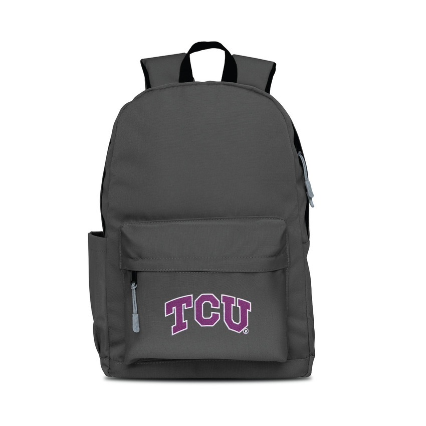 TCU Horned Frogs Campus Laptop Backpack - Gray