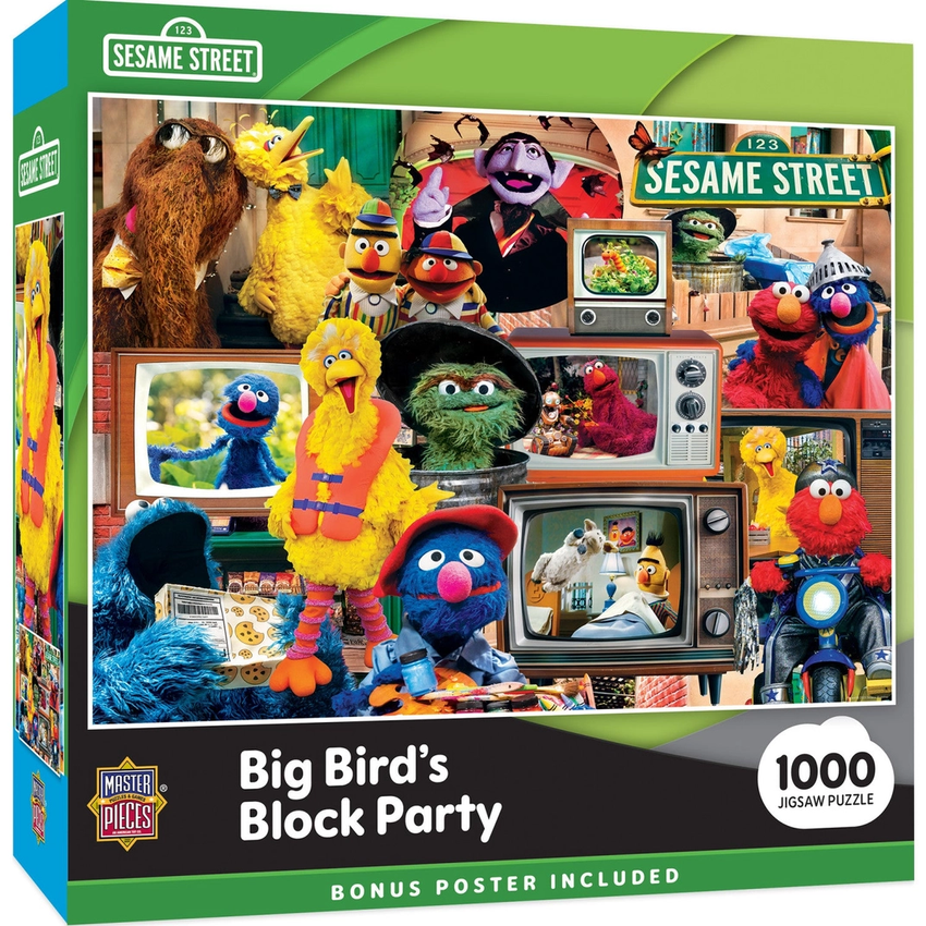 Sesame Street - Big Bird's Block Party 1000 Piece Puzzle