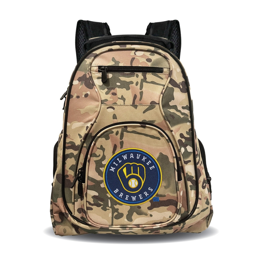 Milwaukee Brewers 19" Premium Laptop Backpack Camo
