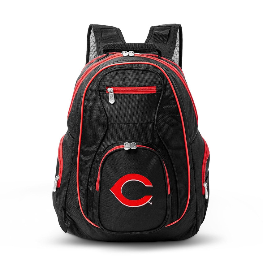 Cincinnati Reds 19" Premium Laptop Backpack with Colored Trim