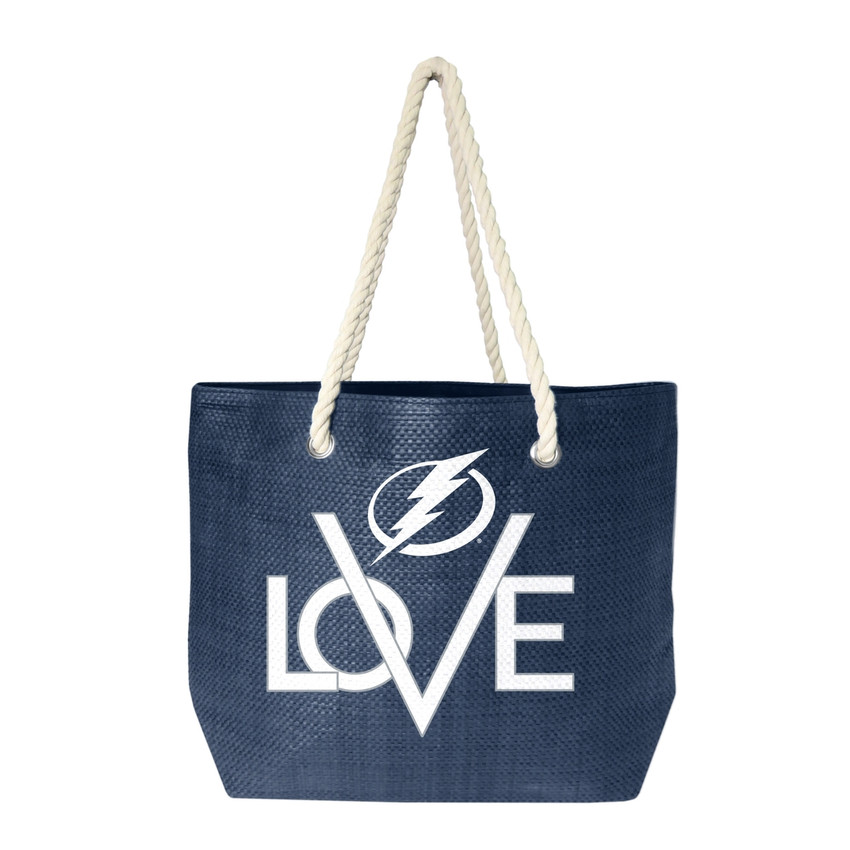 Tampa Bay Lightning Love Tote Bag NHL Fan Tote Travel Shopping Bag