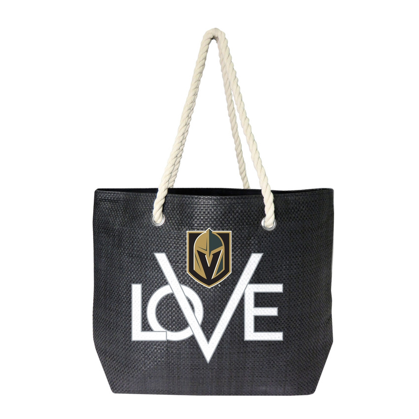 Vegas Golden Knights Love Tote Bag NHL Fan Tote Travel Shopping Bag