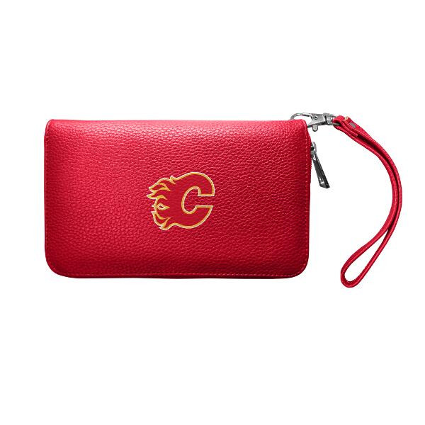 Calgary Flames Pebble Organizer Zip Wallet