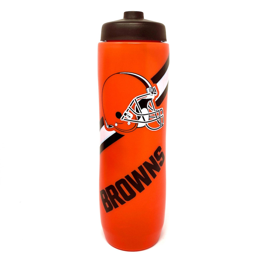 Cleveland Browns Squeezy Water Bottle Sports Drink Bottle Fan Gear