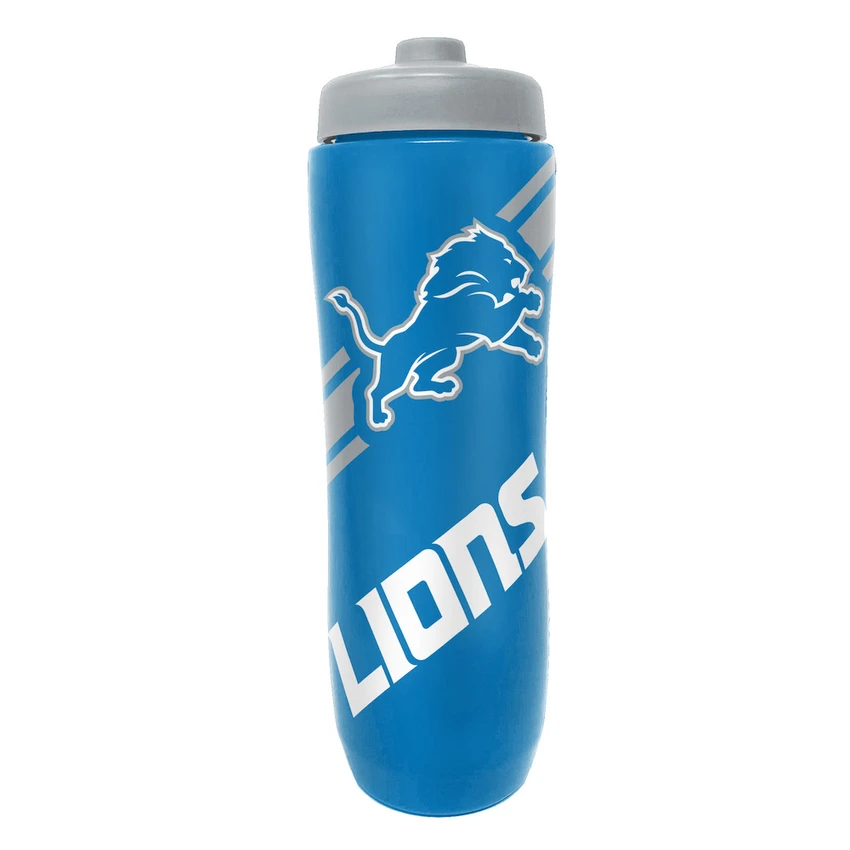 Detroit Lions Squeezy Water Bottle Sports Drink Bottle Fan Gear
