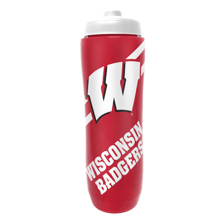 Wisconsin Badgers Squeezy Water Bottle Sports Drink Bottle Fan Gear
