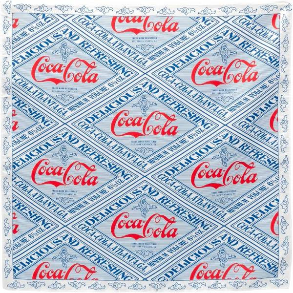 Satin Coca-Cola Print Scarf - Stylish Accessory for Everyday Wear