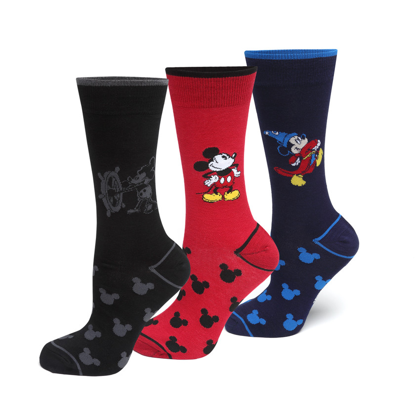 Mickey's Celebration 3 Pair Socks Gift Set