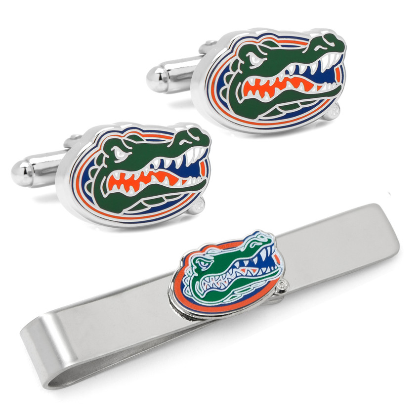 Florida Cufflinks and Tie Bar Gift Set